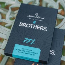 BIO Čokoláda BROTHERS. 77 %  Lion's Mane & BIO borůvky (70 g)