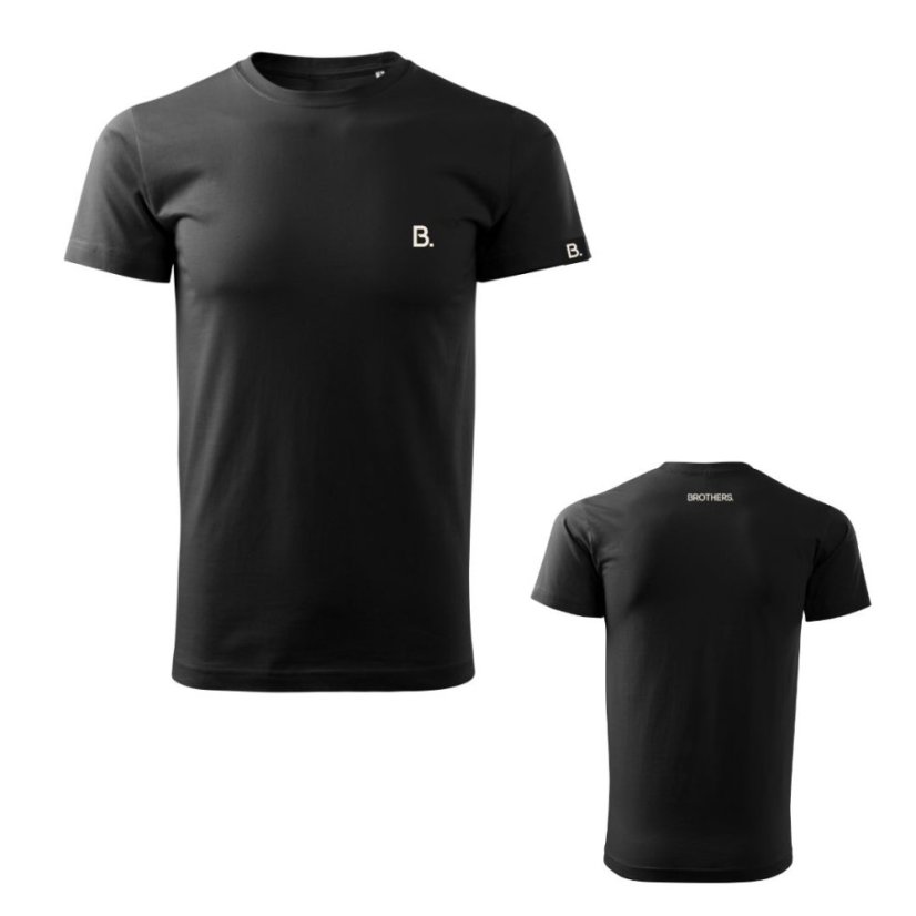 Tričko B. - Slim - Black & White - Velikost: L