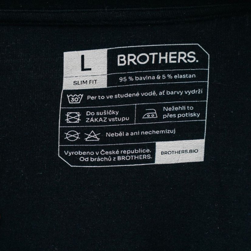 Tričko B. - Slim - Black & White - Velikost: XL