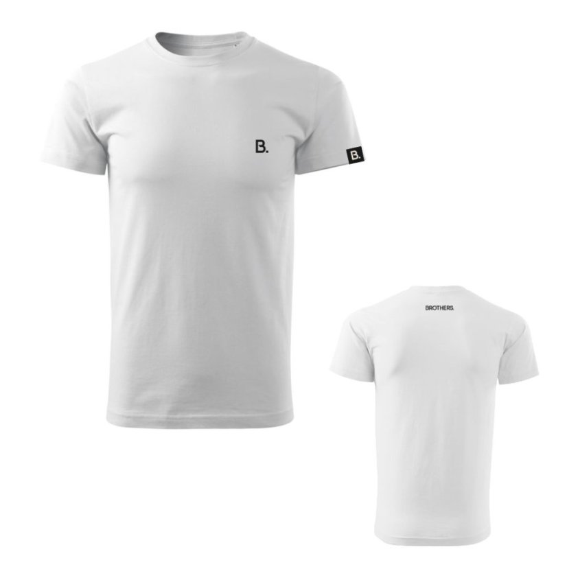Tričko B. - Slim - White & Black - Velikost: 3XL