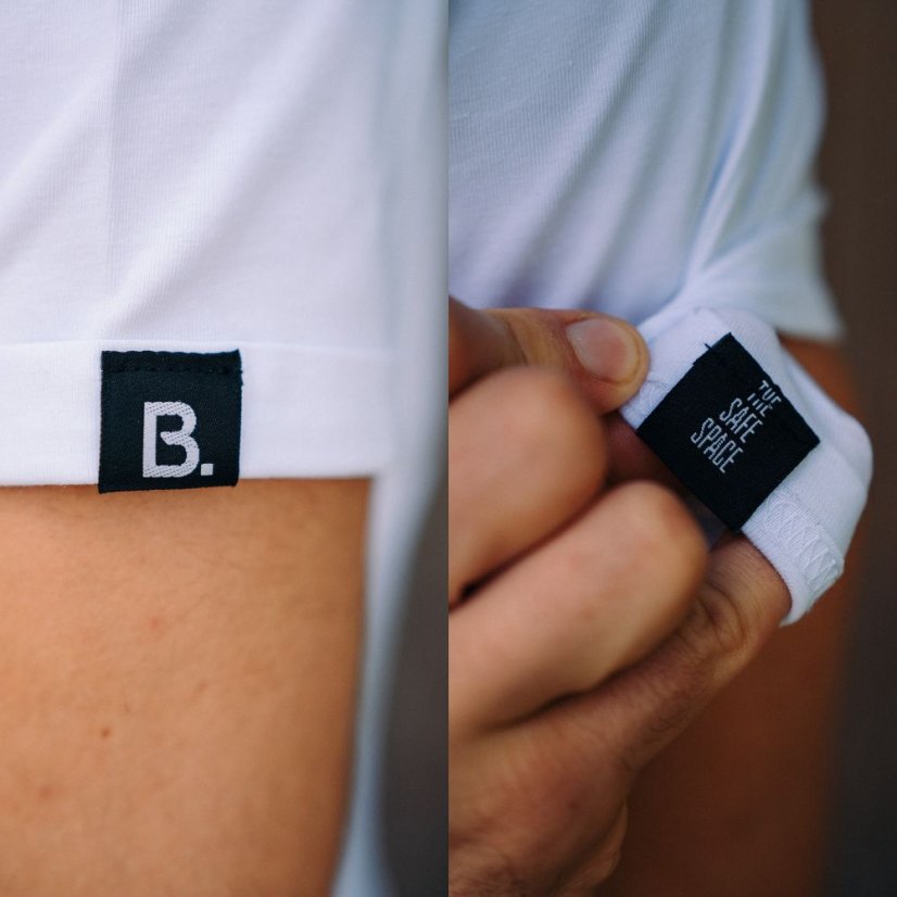 Tričko B. - Slim - White & Black - Velikost: 3XL